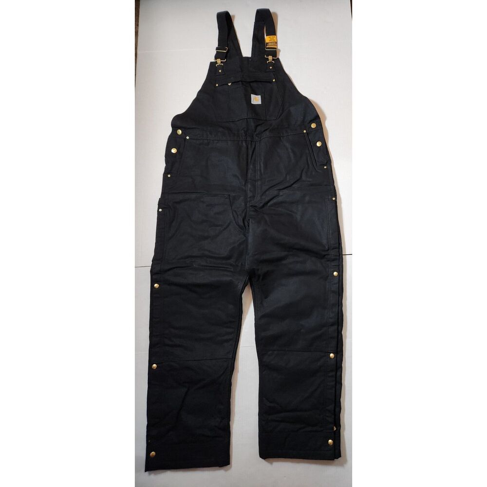 Carhartt Firm Duck Insulated Bib Overalls XL Tall Loose Fit